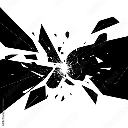 explosion shattering glass effect