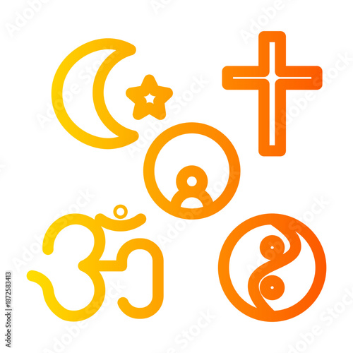 religion gradient icon