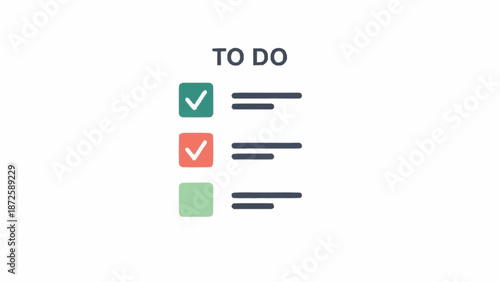 A minimalist icon depicting a to-do list with checked and unchecked tasks, symbolizing task completion and planning.