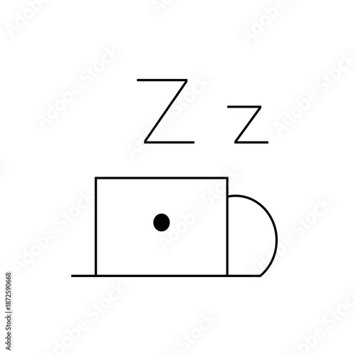 A minimalist vector graphic illustration of a sleeping person in a flat design style