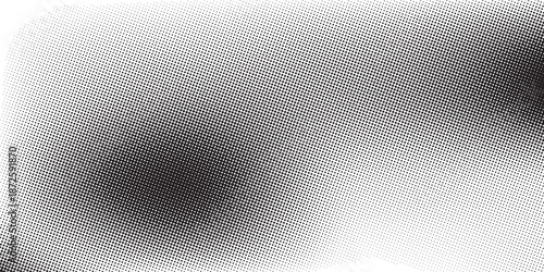 Set of halftone dots gradient pattern texture isolated on white background. Straight dotted spots using halftone circle dot raster texture. Vector blot half tone collection.
