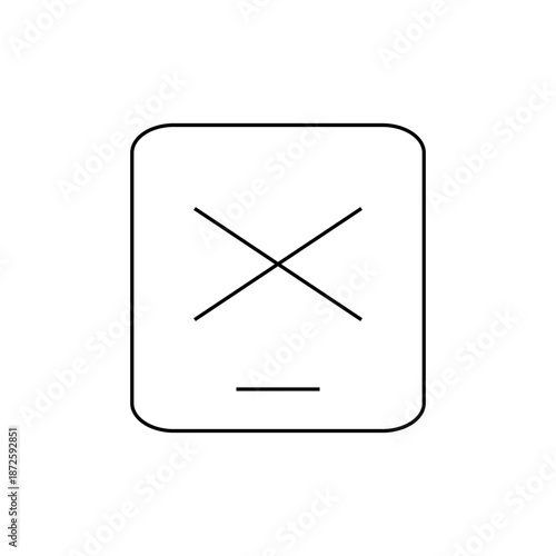A minimalist vector graphic of a cancel icon with a flat design