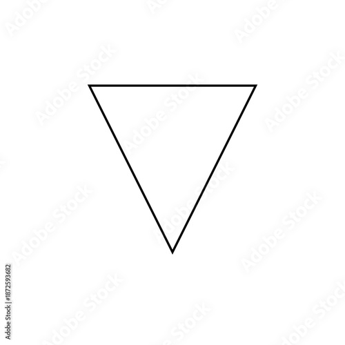 A simple vector graphic illustration of a triangle shape