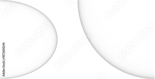 A crisp white background with two soft, overlapping curved folds that create subtle, pillowed shadows and a gentle, minimalist composition.