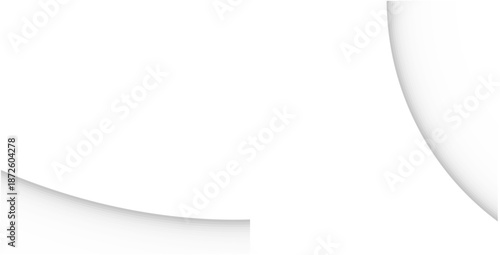 Minimal white background with soft gray folded curves and subtle shadows airy, modern, and elegant.