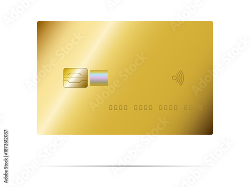 Golden Contactless Credit Card