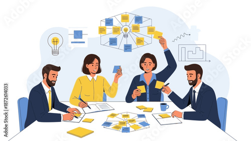 Team Brainstorming Session: Ideas, Innovation, and Collaboration at the Table