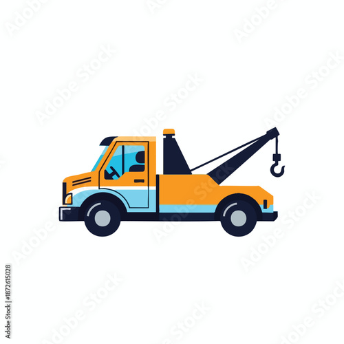 Illustration of a Tow Truck Vehicle