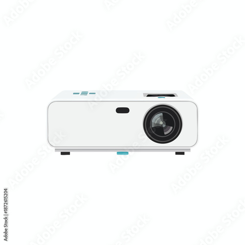 White Portable Home Theater Projector