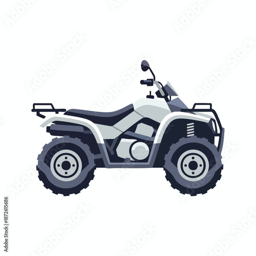 Gray All Terrain Vehicle Illustration