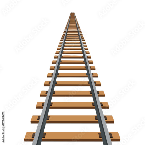 Railway Track Stretching into the Distance