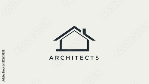 Minimalist house logo with the word architects below.