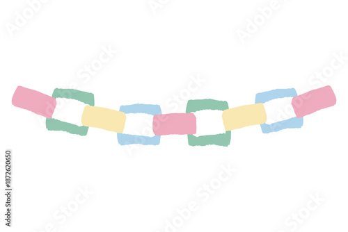 ふんわり春色 卒園・入園ガーランド＆リースシリーズ｜折り紙の輪飾り素材
Soft Spring Pastel Graduation & Entrance Garland Series – Paper Chain Decoration