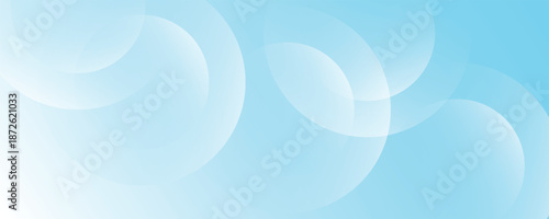 Minimalist banner background, pastel colorful, Light Blue gradations. Circle effect style geometric, abstract background. Vector Eps 10