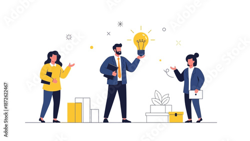 Business Team Collaboration Idea Innovation Lightbulb Success