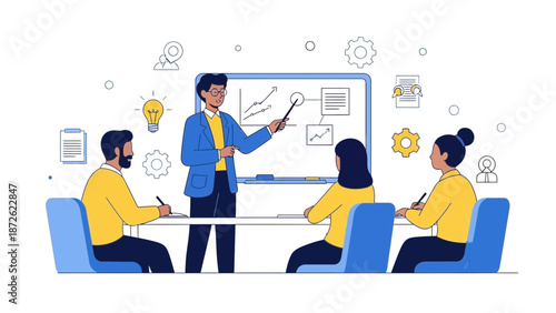 Business Meeting Presentation: Team Collaboration and Strategy Discussion