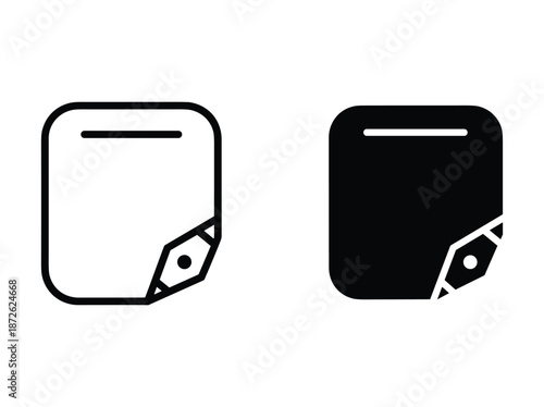 Simple wallet icon design with white and black variation