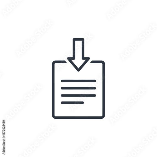 Download Icon Illustration for Digital Files and Document Management