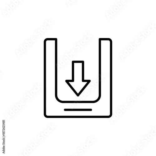 Download Icon Illustration for Digital Files and Cloud Storage Concepts