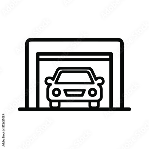 Car in a garage or parking lot
