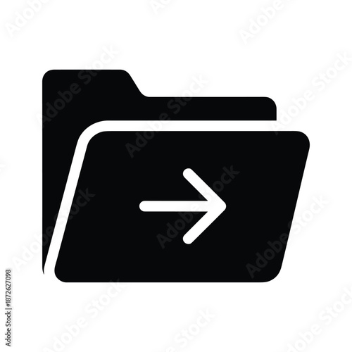 Folder with right arrow indicating direction or action