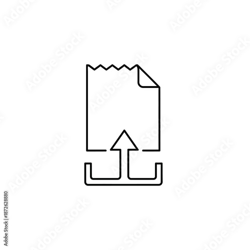 Document Upload Icon with Arrow for Digital File Submission