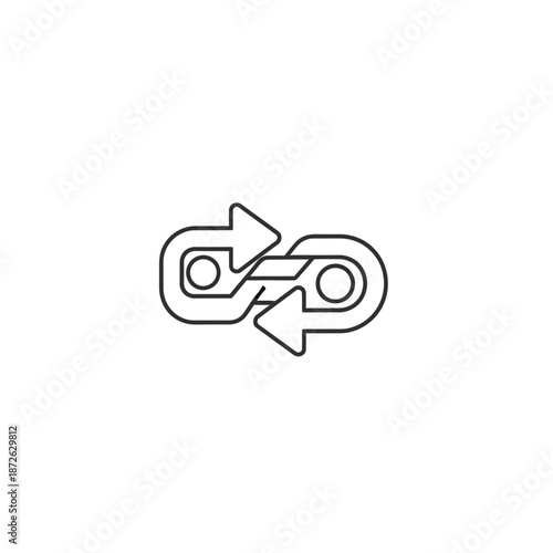 Dynamic Chain Links Illustration for Connectivity and Network Concepts