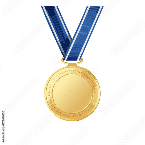 金メダルのベクターイラスト 優勝表彰とランキングの素材