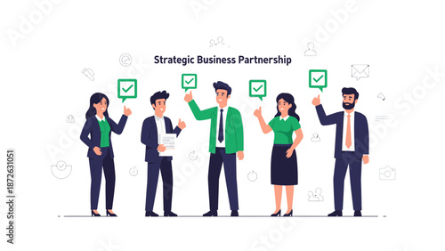 Teamwork and Strategic Business Partnership Concept, Successful Collaboration