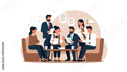 Business Meeting Team Collaboration Discussion Strategy Planning Office Work People