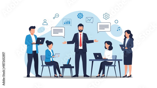 Business Team Meeting Collaboration Strategy Planning Discussion