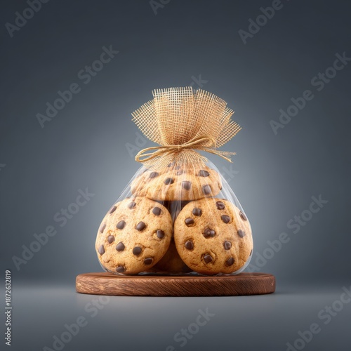 Wallpaper Mural Delicious Homemade Chocolate Chip Cookies in Gift Packaging Torontodigital.ca