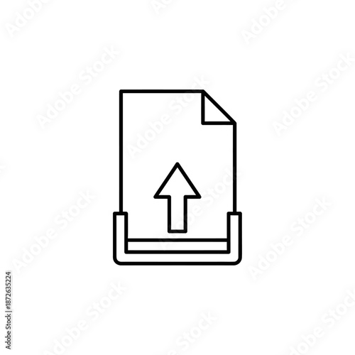 High-Quality Document Upload Icon for Digital Data Sharing