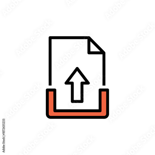 High-Quality Upload Icon Illustration for Digital File Sharing and Data Transfer