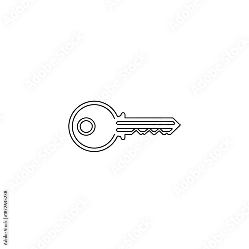 High-Quality Image of a Silver Key and Keyring for Security and Access Themes