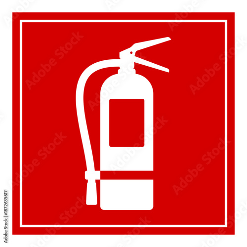 fire extinguisher sign vector