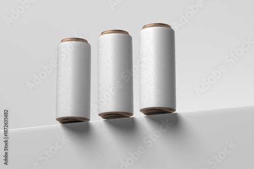 Blank Aluminum Soda Can Mockup With Water Droplets For Your Branding 
