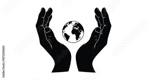 Protecting our planet a visual representation of hands cradling the earth in care