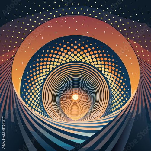 Cosmic vortex at sunset