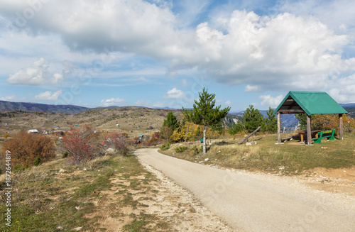 An autumn road in Durmitor National Park
