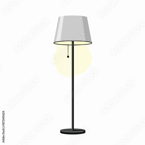 Modern Floor Lamp with Gray Shade