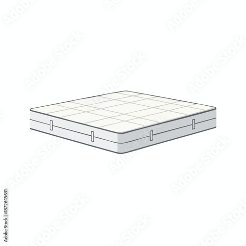 Illustration of a mattress on a white background