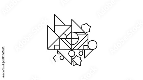 Geometric Shapes and Symbols Illustration Design.