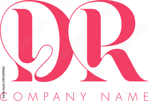 Creative Abstract Initial Letter DR Logo Design.