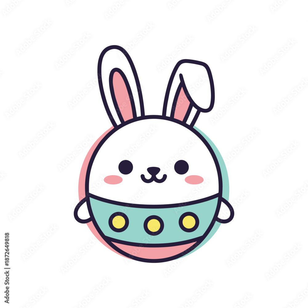 Fototapeta premium Adorable Cartoon Bunny Character Design
