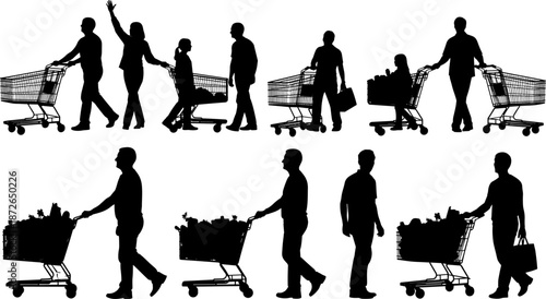 Wind Turbine Black Vector Icon Set, Renewable Energy and Clean Power Source Graphics, Windmill Generator Blades Rotating Symbol, Sustainable Technology and Electricity Production Illustration.