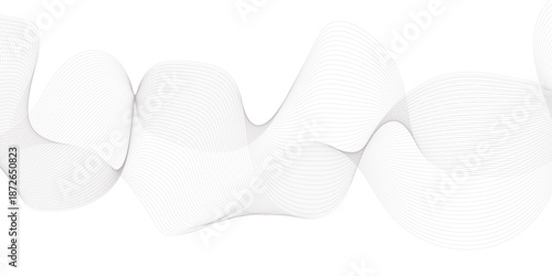 Abstract platinum gradient wave element for design. Digital frequency track equalizer. Stylized line art background. Vector illustration. eps10