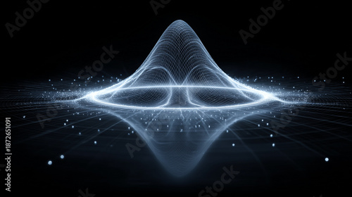 Abstract Quantum Energy Wave with Multidimensional Light Beams in Dark Futuristic Space