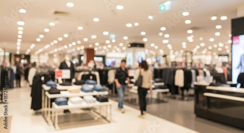 People shopping in a modern retail store.