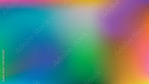 Abstract blurred background with vibrant gradients of color and smooth transitions